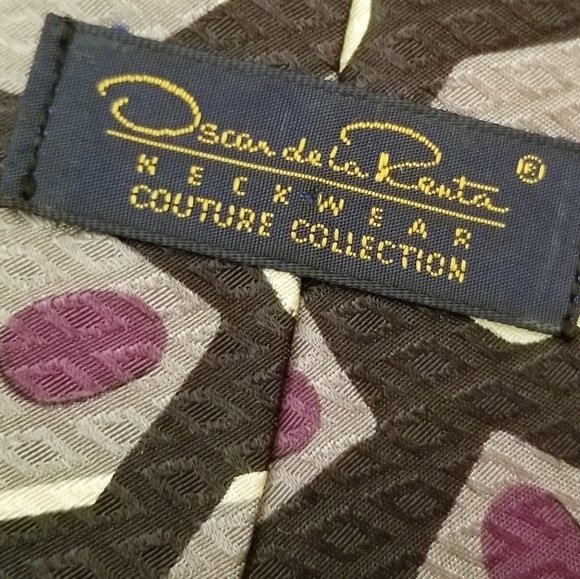 {OS} Oscar de la Renta Couture Collection Silk Tie - Picture 5 of 6